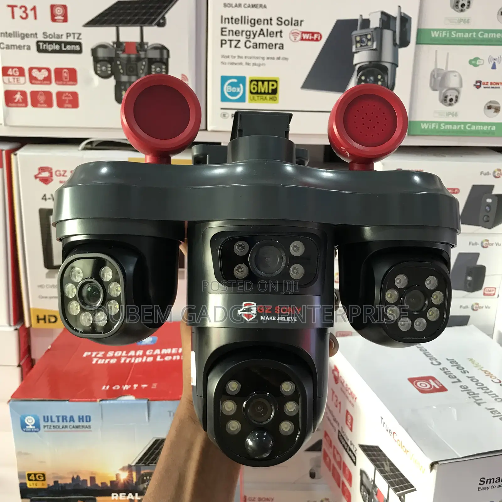 T33 Solar Three Lens PTZ Camera V380 App