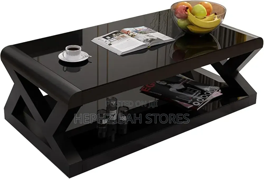 Modern Aesthetic Coffee Table 2 Tier Centre Table With Storage Option