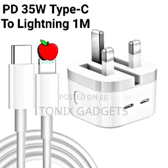 50w Usb-C+C Power Adapter and Usb-C to Lightning Cable
