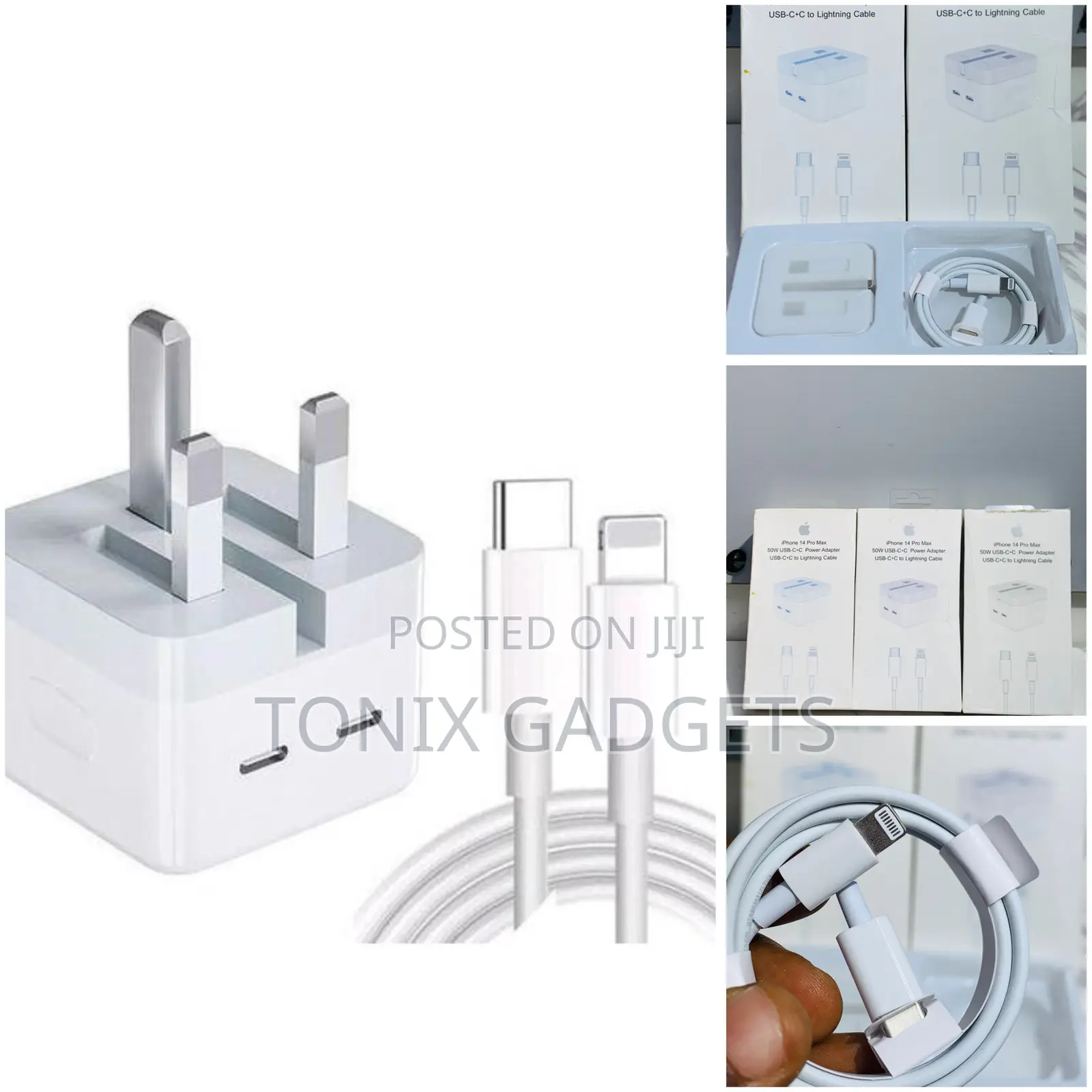 50w Usb-C+C Power Adapter and Usb-C to Lightning Cable