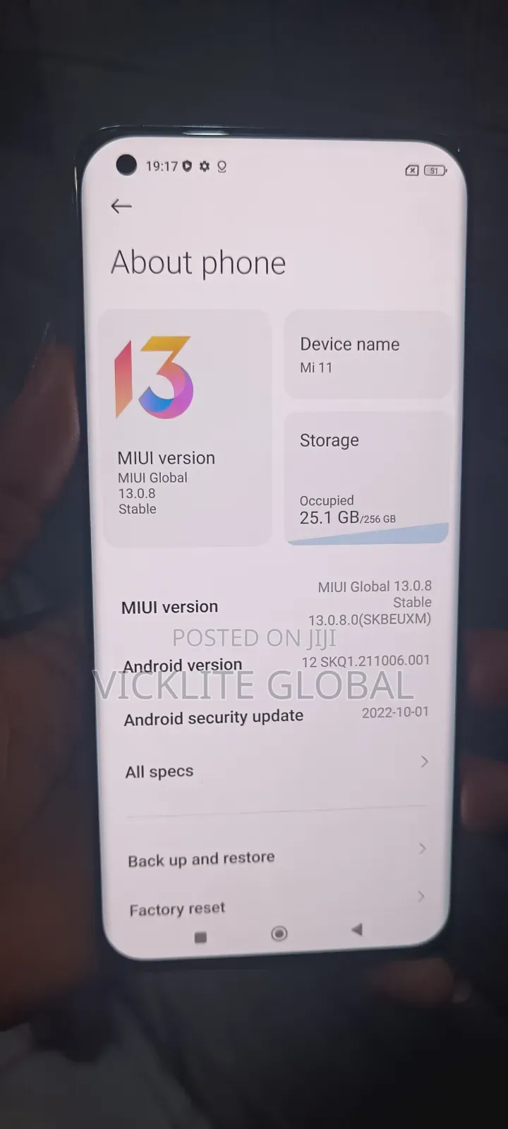 Xiaomi Mi 11 256 GB Black