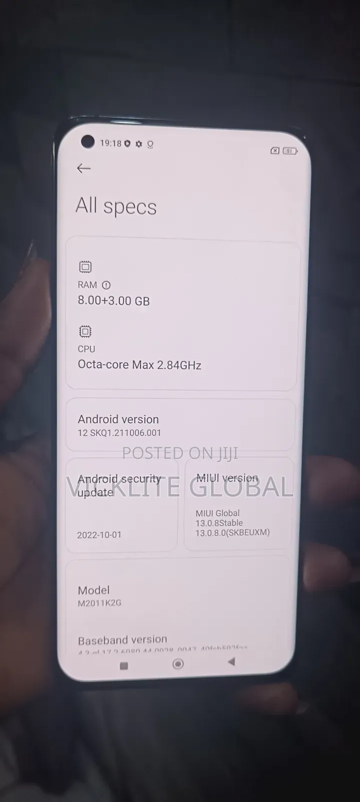 Xiaomi Mi 11 256 GB Black