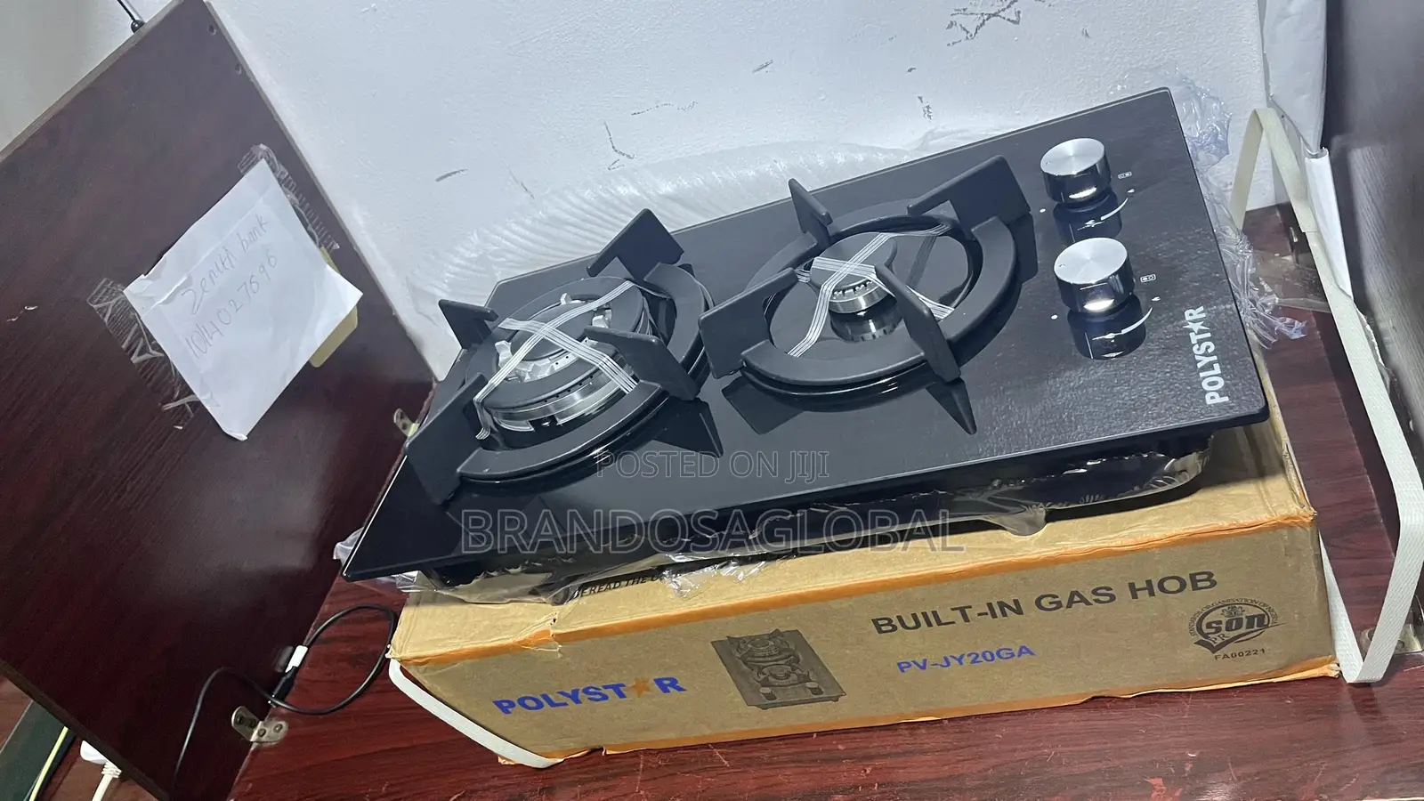 Polystar 2 Burner Gas Hob – Durable Built-in Cooker