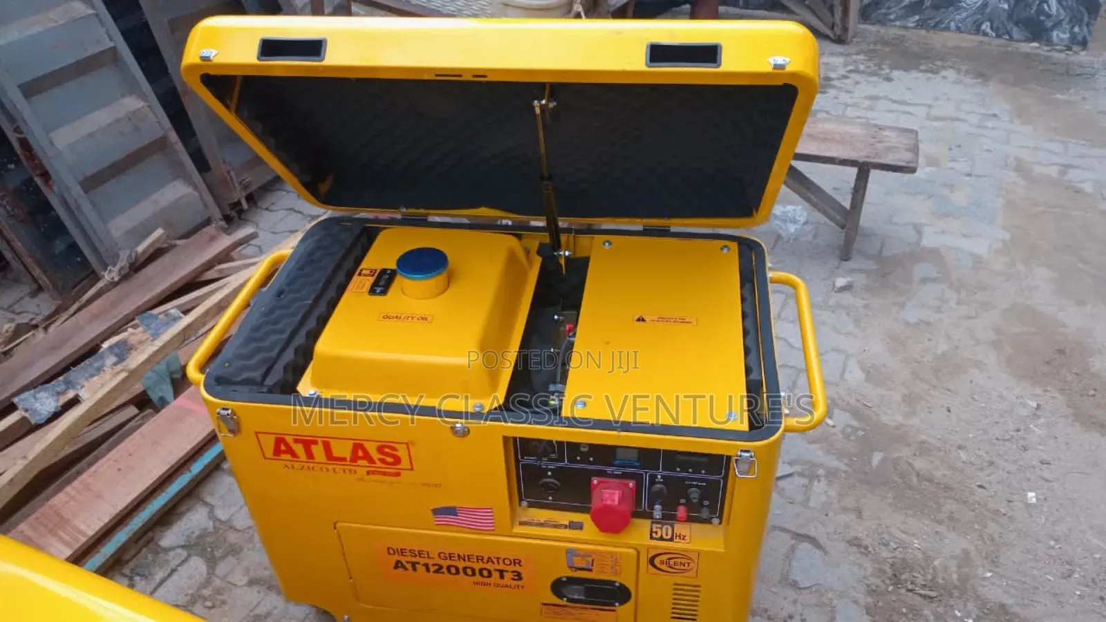 Atlas At12000t3 11kva Silent Diesel Generator – 3 Phase Electric Start