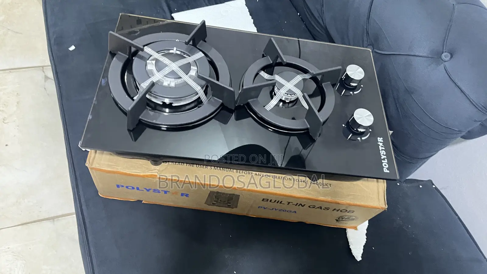 Polystar Two Burner Glass Hob – Efficient Gas Cooking Appliance