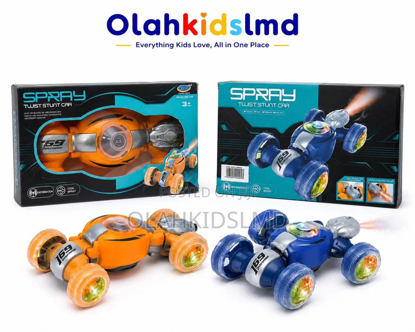 Spray Twist Stunt Rc Car – Deformation Cool Mist Effect, Ages 3+