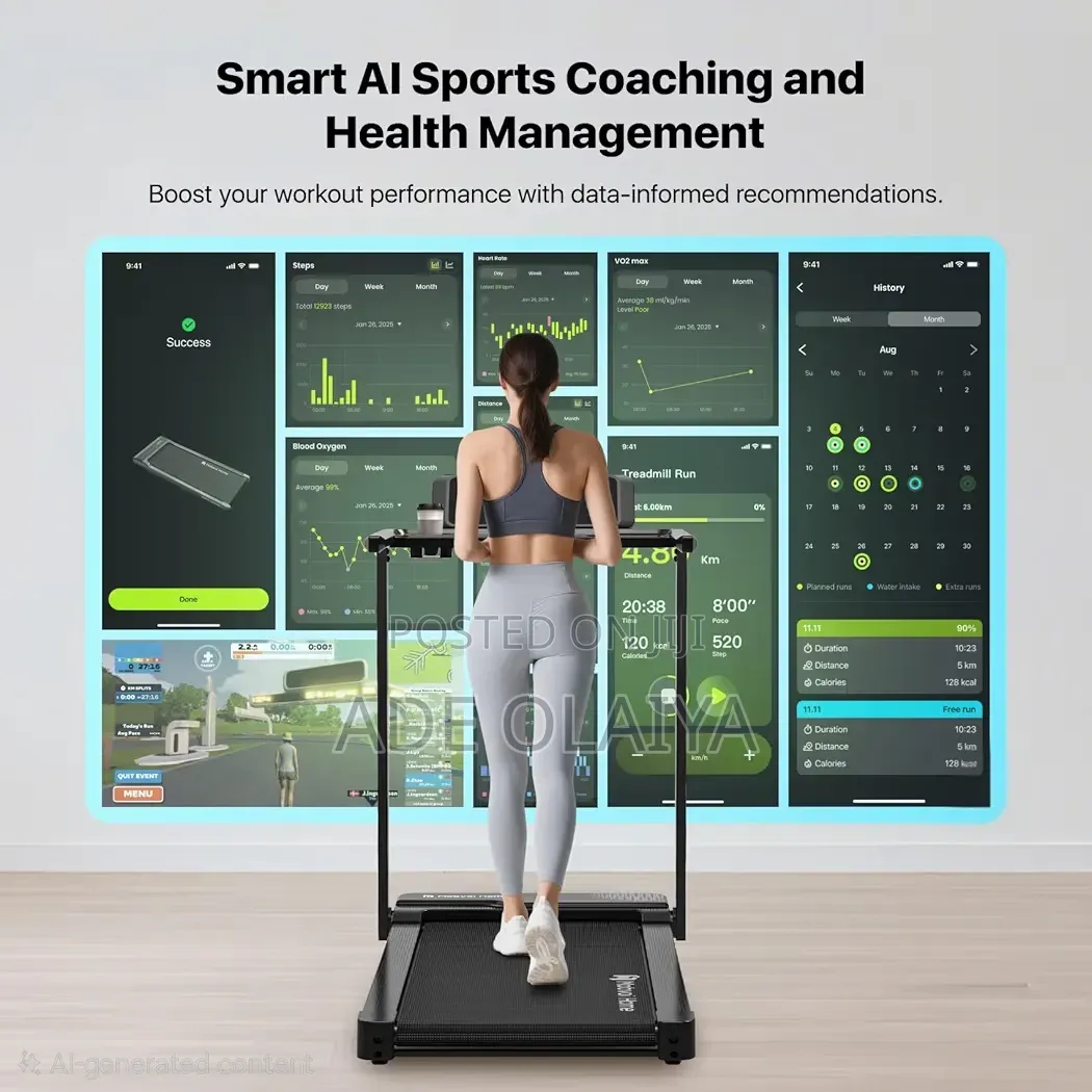 Mobvoi 3-in-1 Smart Ai Treadmill Ultra (2.5hp, 6% Incline, 120kg Capa)