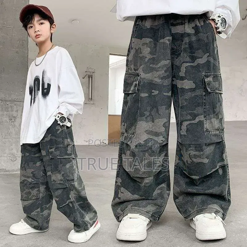 Boys Parachute Cargo Trousers Ages 4 to 14 Years