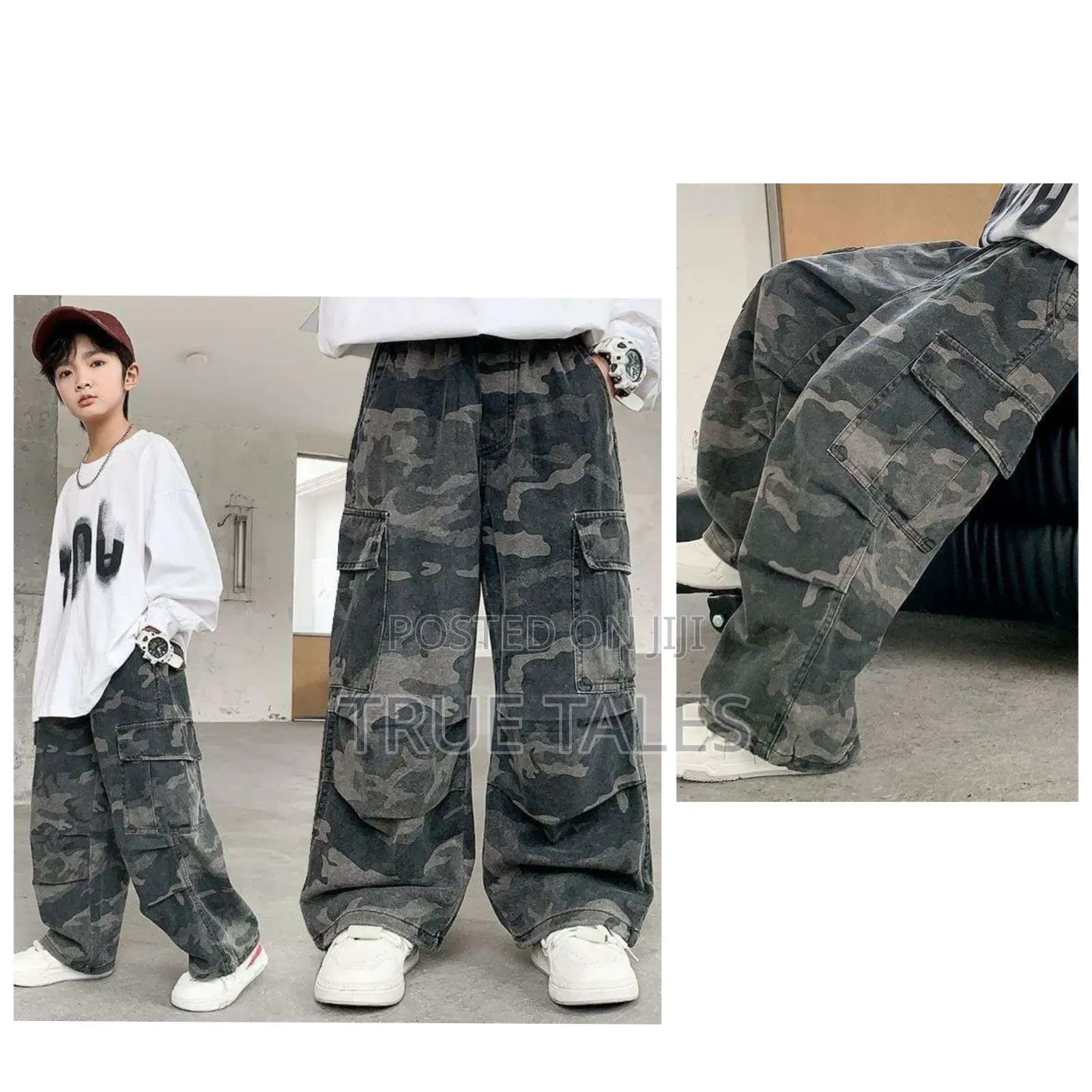 Boys Parachute Cargo Trousers Ages 4 to 14 Years