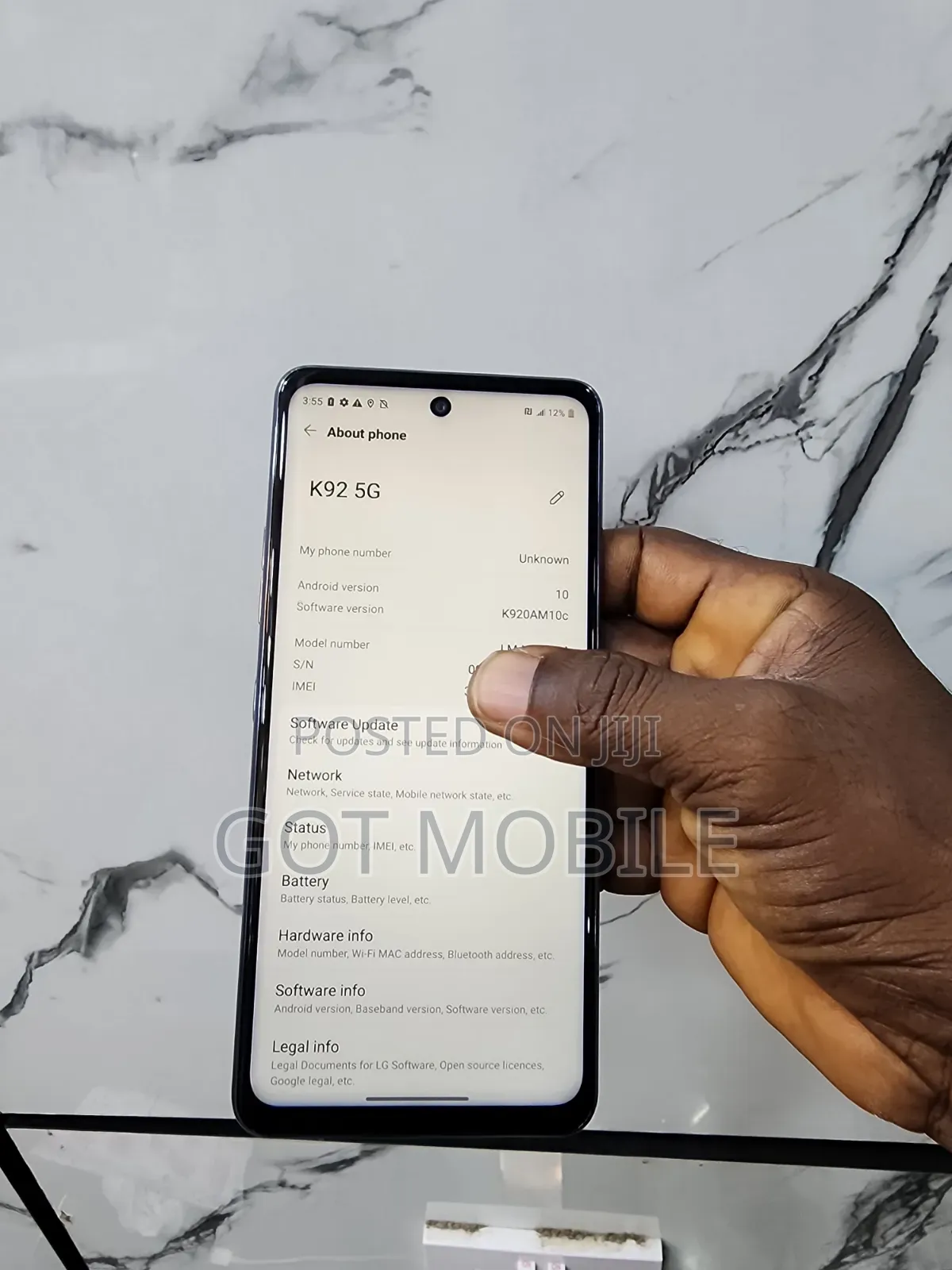 LG K92 5G 128 GB Black