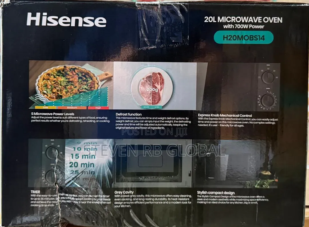 Hisense 20l Solo Microwave Oven | Hismwo20mobs14-H (Black)