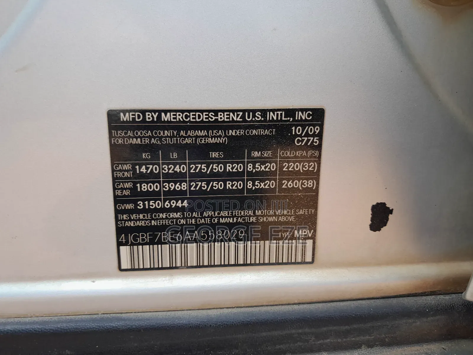 Mercedes-Benz GL-Class 2010 Silver