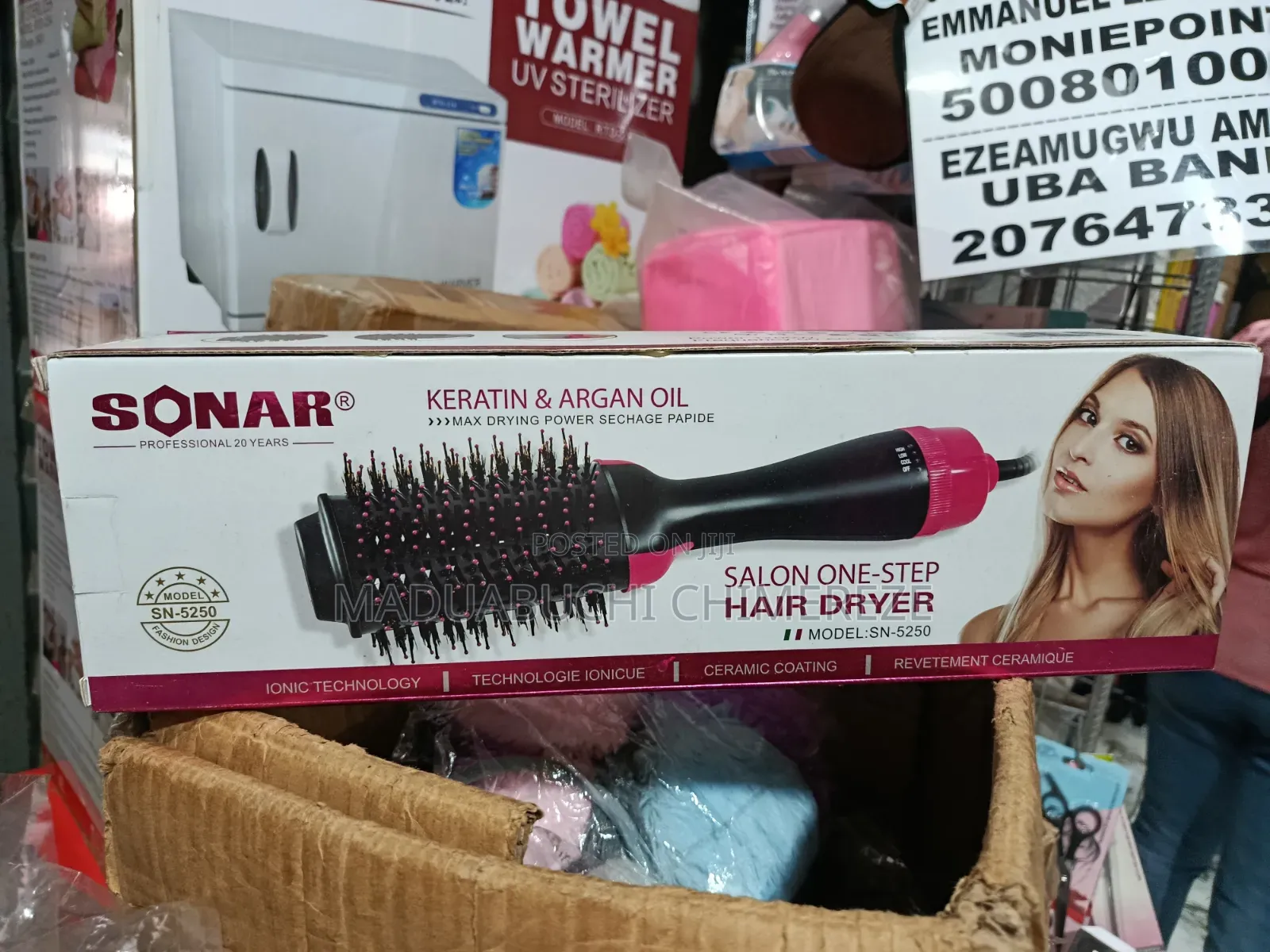 Sonar 2-in-1 Electric Hair Straigtner Brush | Fast Heating Hair Styler