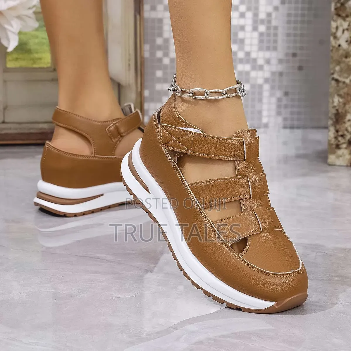 Ladies Chunky Sole Sneakers/Sandals Size 41