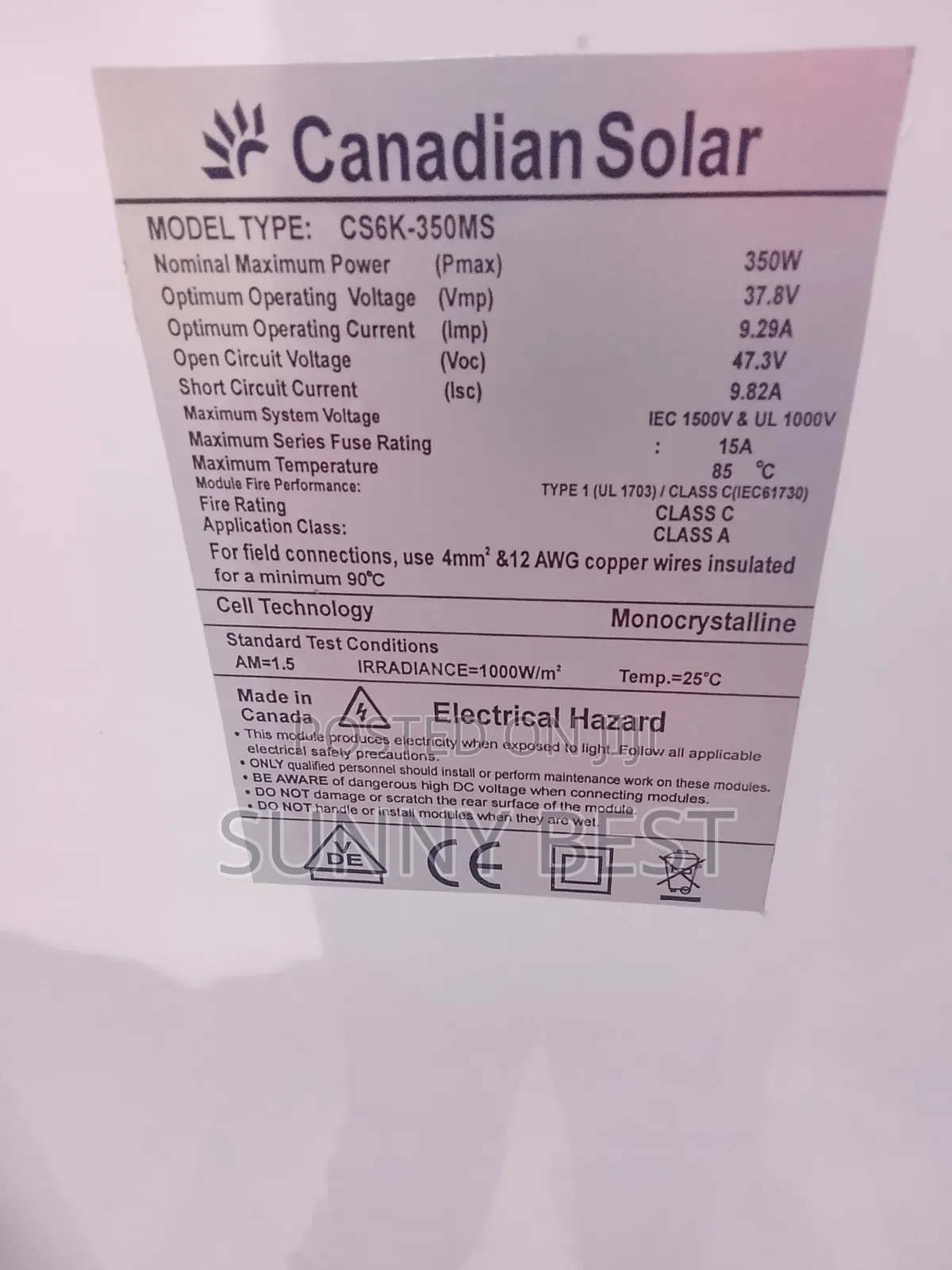350w Solar Panel