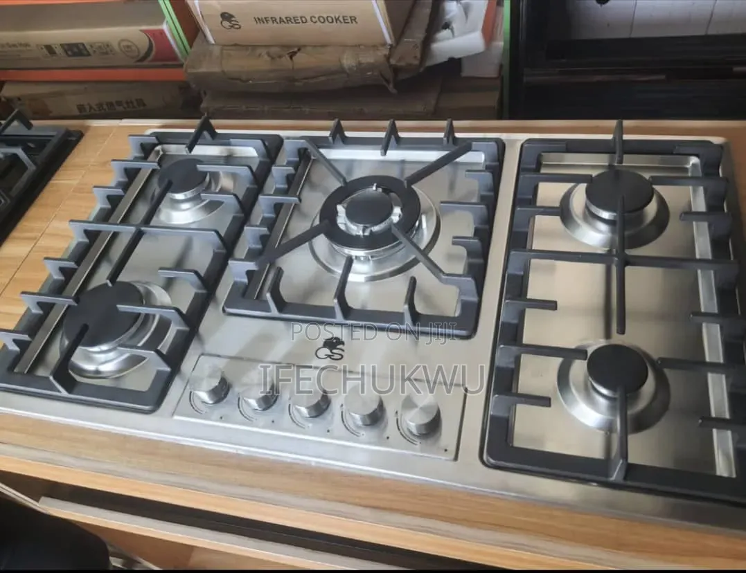Original Gs Built-in 90cm 5 Burners Stainless Steel Gas Cooker Hob