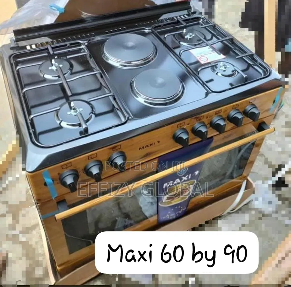 Maxi Luxery 60 by 90 Standard Cooker, 4gas 2electric(Wooden Design)