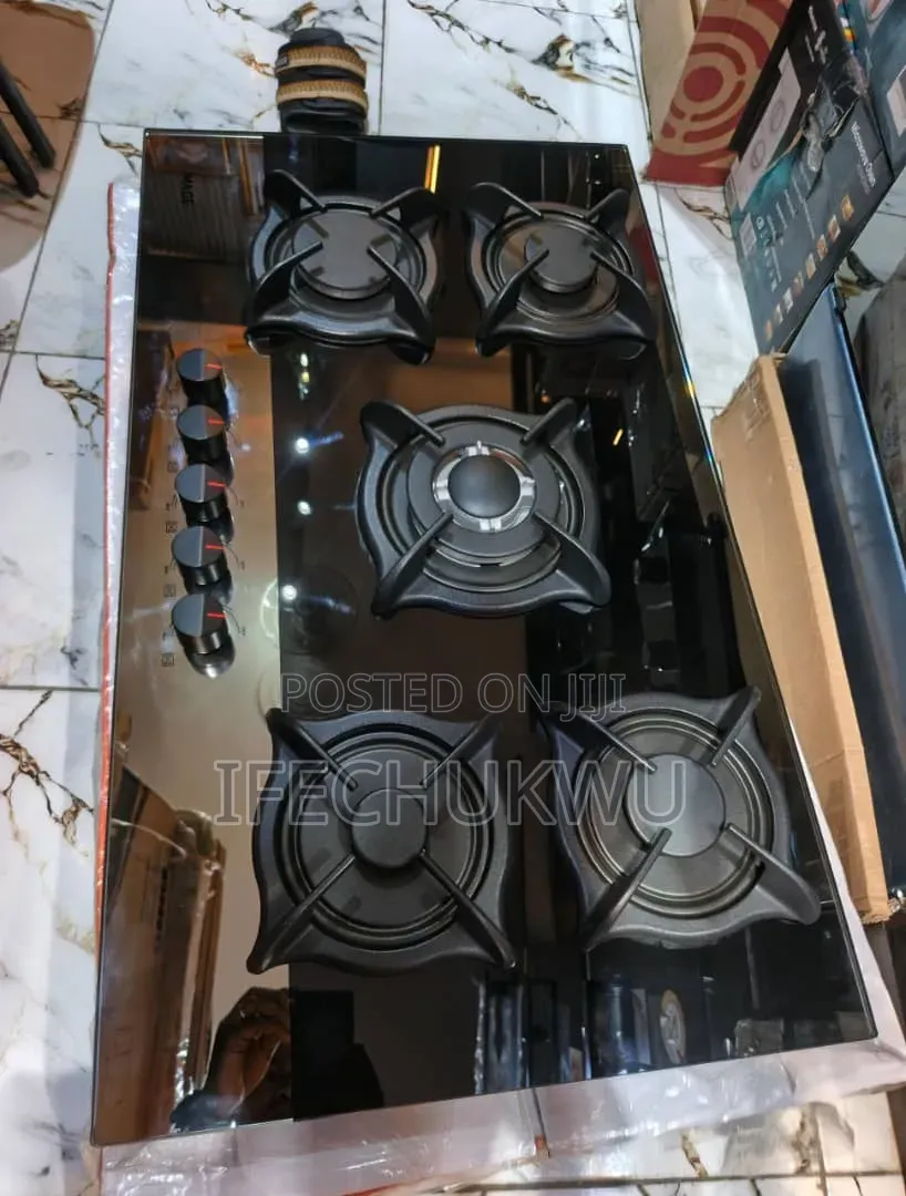 Original Image Inbuilt Cabinet 5 Burners Auto Ignition Gas Cooker Hob
