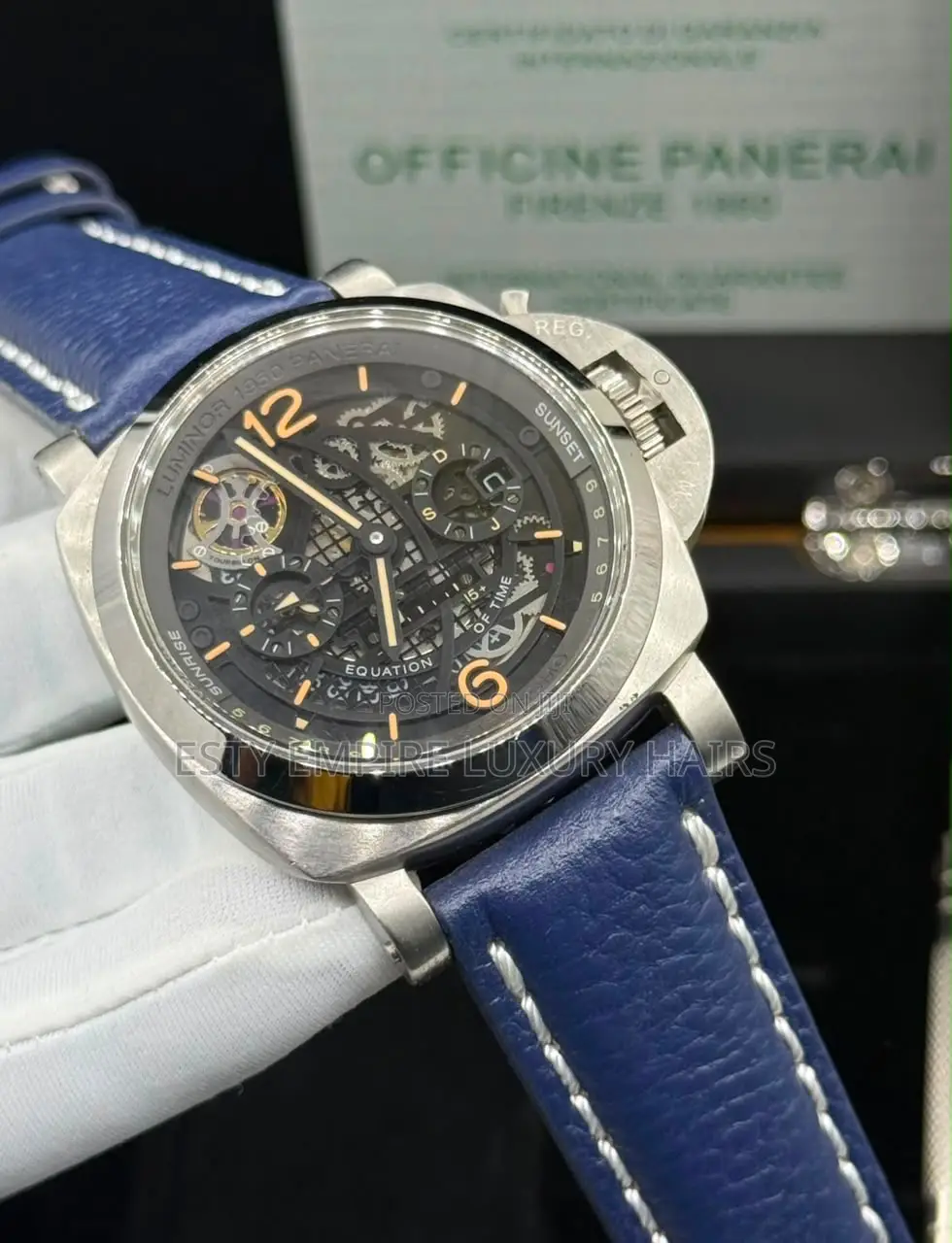 Luminor Panerai Quality Luxury Men Genuine Leather Wristwatch