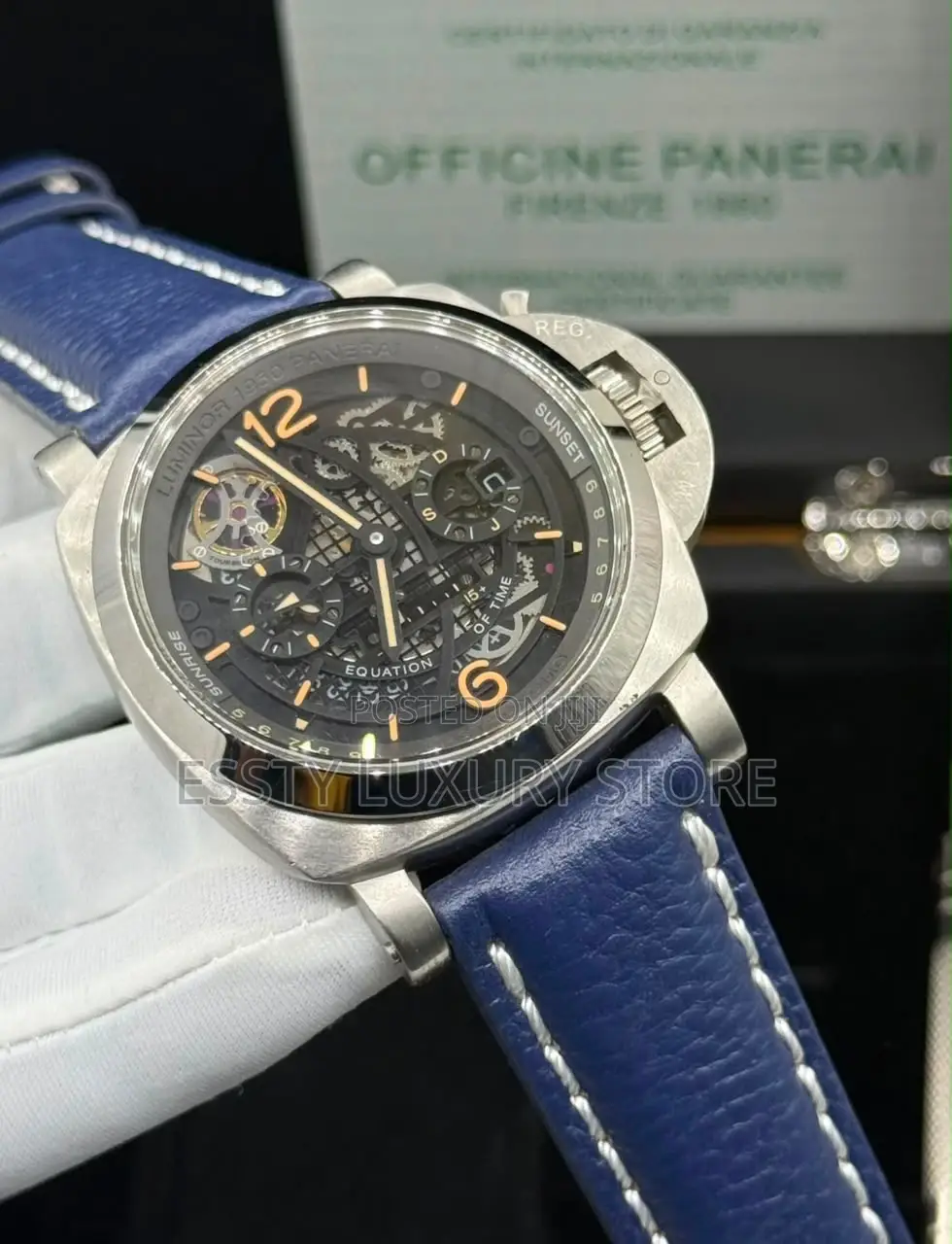 Luminor Panerai Quality Luxury Men Genuine Leather Wristwatch