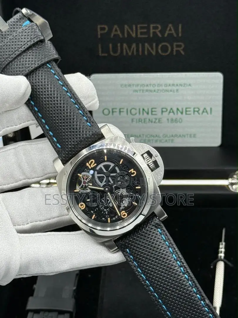 Luminor Panerai Quality Luxury Men Genuine Leather Wristwatch
