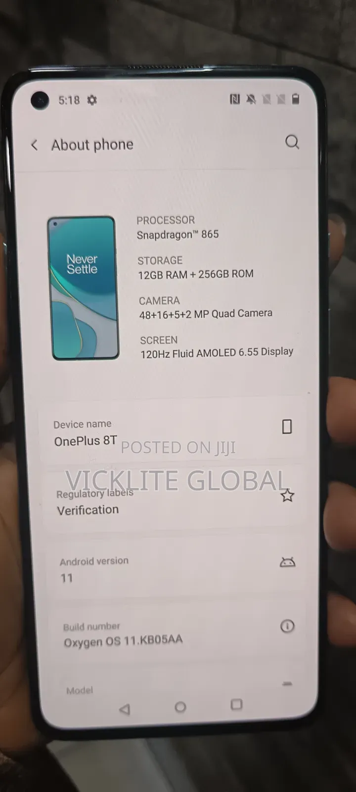 OnePlus 8T 256 GB Blue