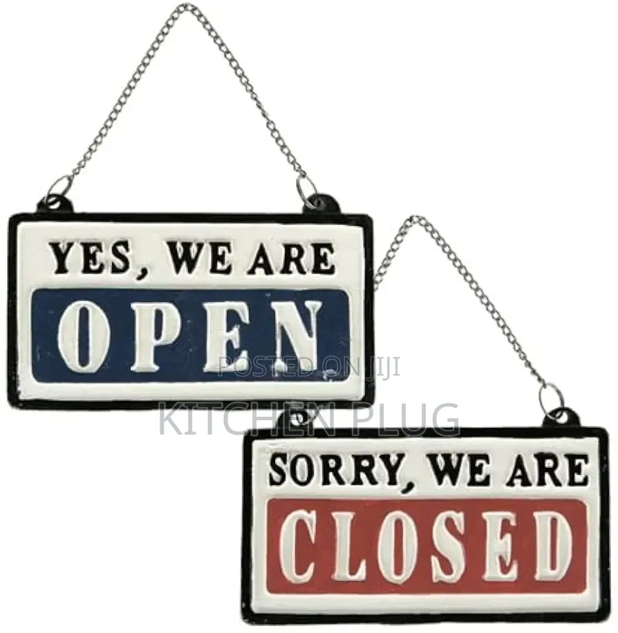 2 in 1 Hanging Metal Frame Yes, We Are Open, Sorry We Are Close