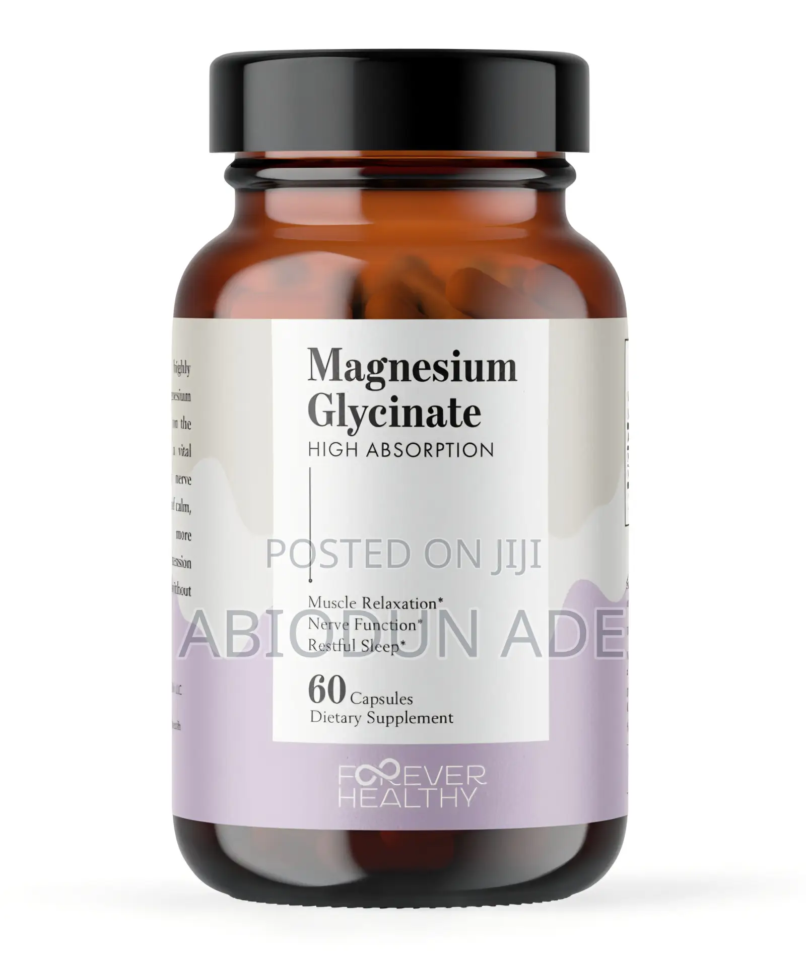 Forever Healthy Magnesium Glycinate 500mg | 60 Capsules -1 Daily | Usa