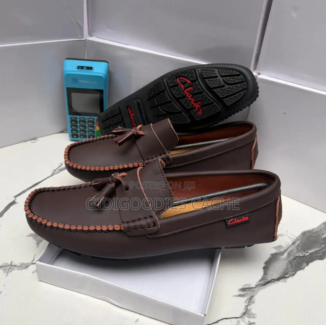 Men's Black Leather Driving Loafers Size 40-46