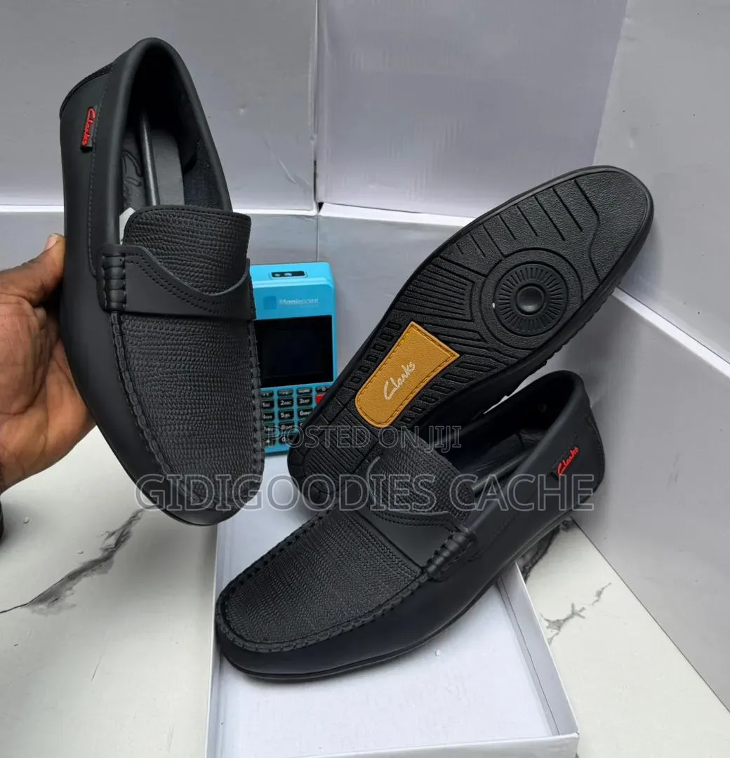 Men's Black Leather Driving Loafers Size 40-46