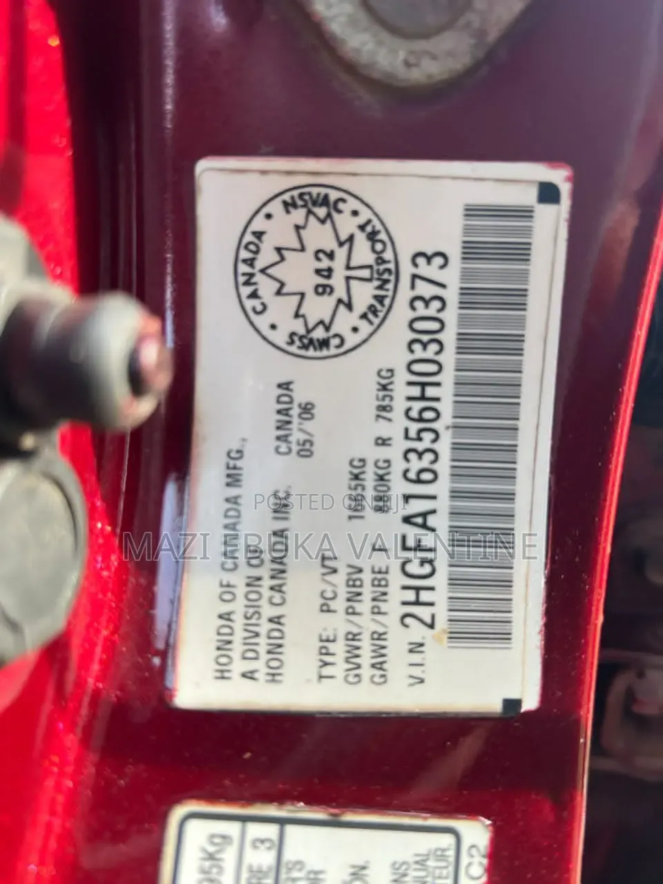 Honda Civic 2008 Red
