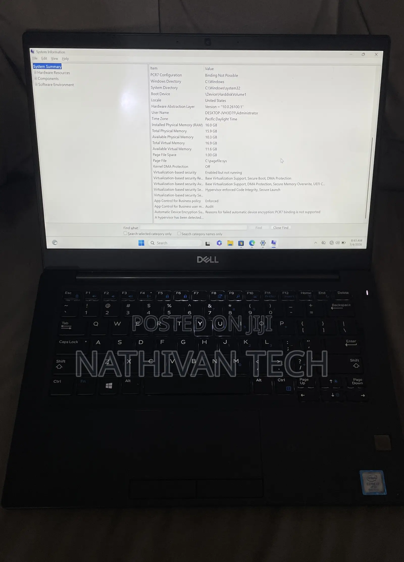 Laptop Dell Latitude 5400 16GB Intel Core i7 SSD 512GB