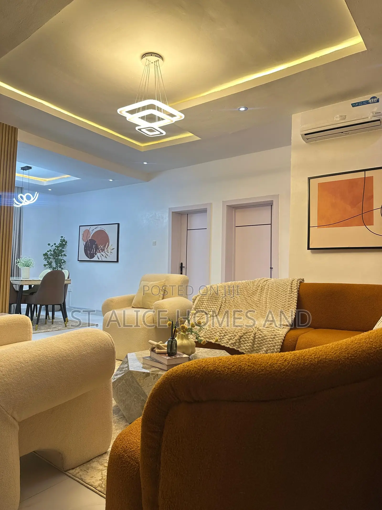M T 2 Bedroom Orange Apartment With Washing Machine In Ajah Lekki
