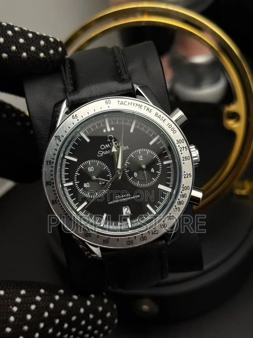 Omega Active Chronograph Leather Watches