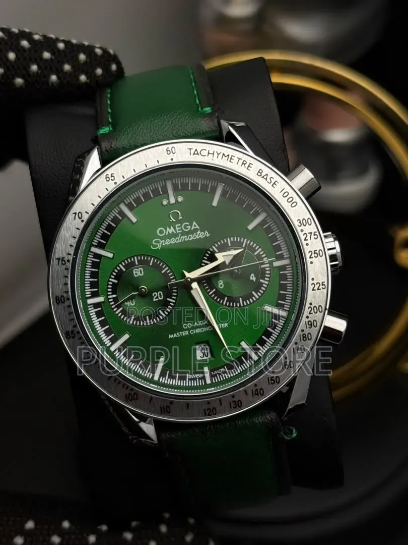 Omega Active Chronograph Leather Watches