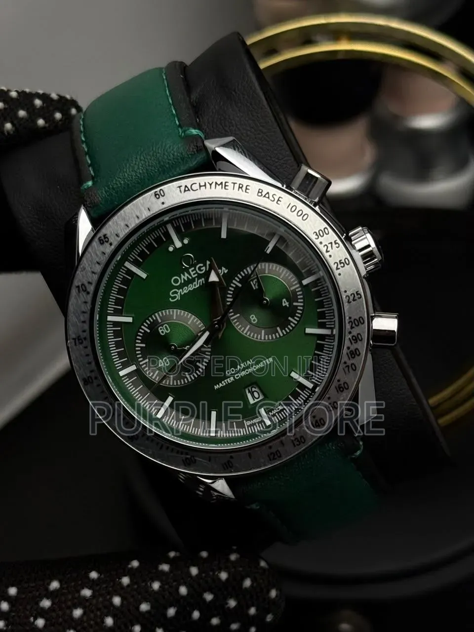 Omega Active Chronograph Leather Watches
