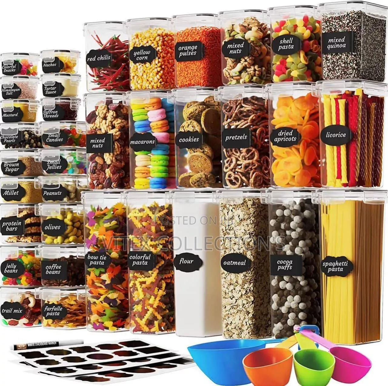 42pcs Airtight Food Containers