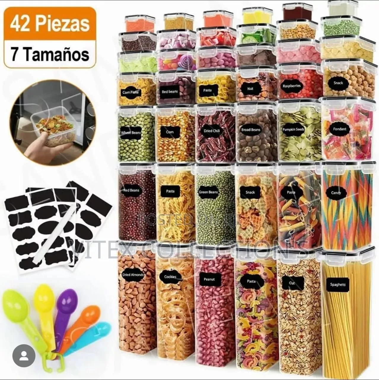 42pcs Airtight Food Containers