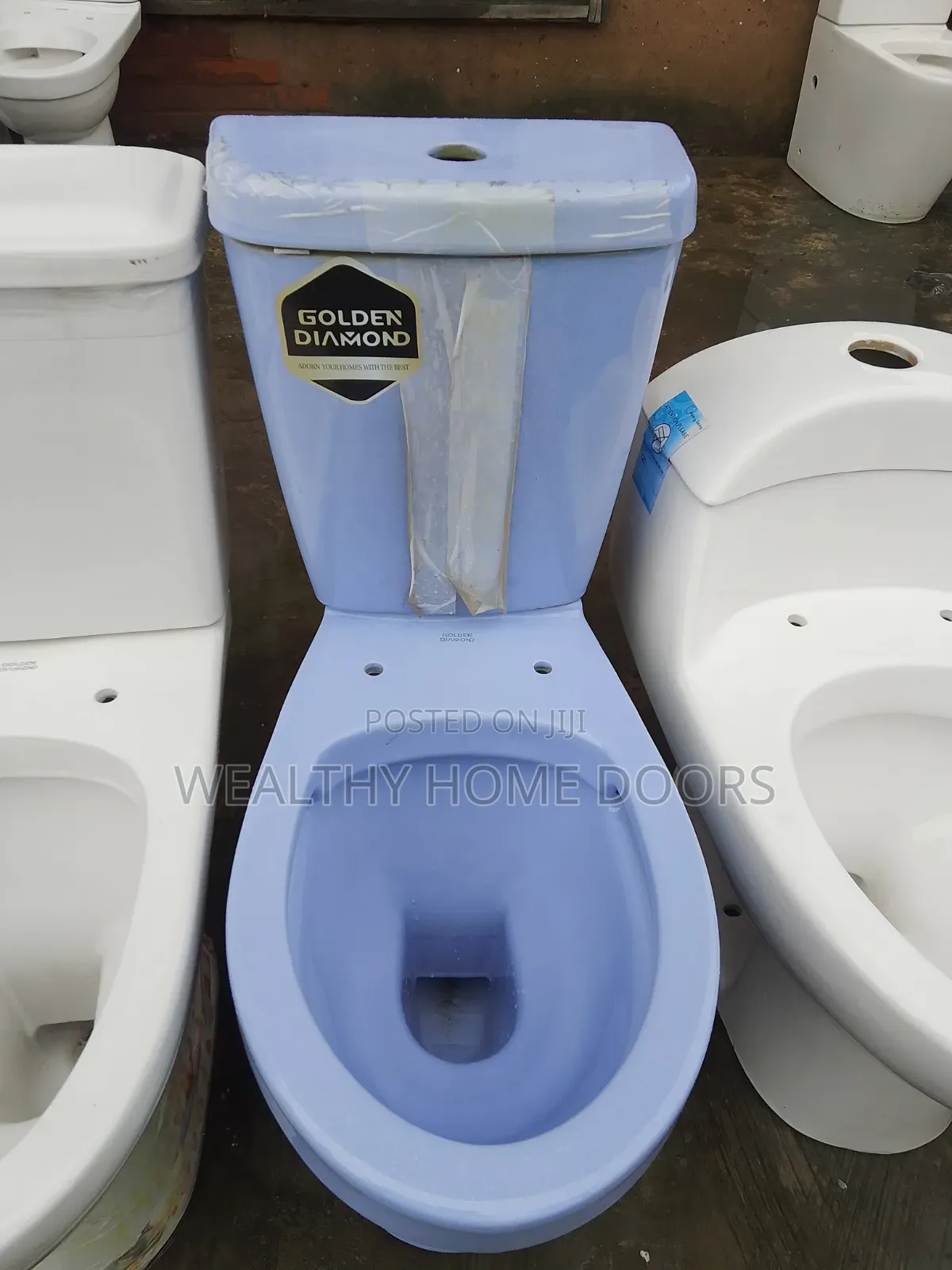 Brand New Golden Diamond Coloured Water Closet Full Set Light Blue