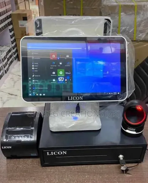 Licon All-in-one Touchscreen Pos System Set With Printer Cash Drawer.