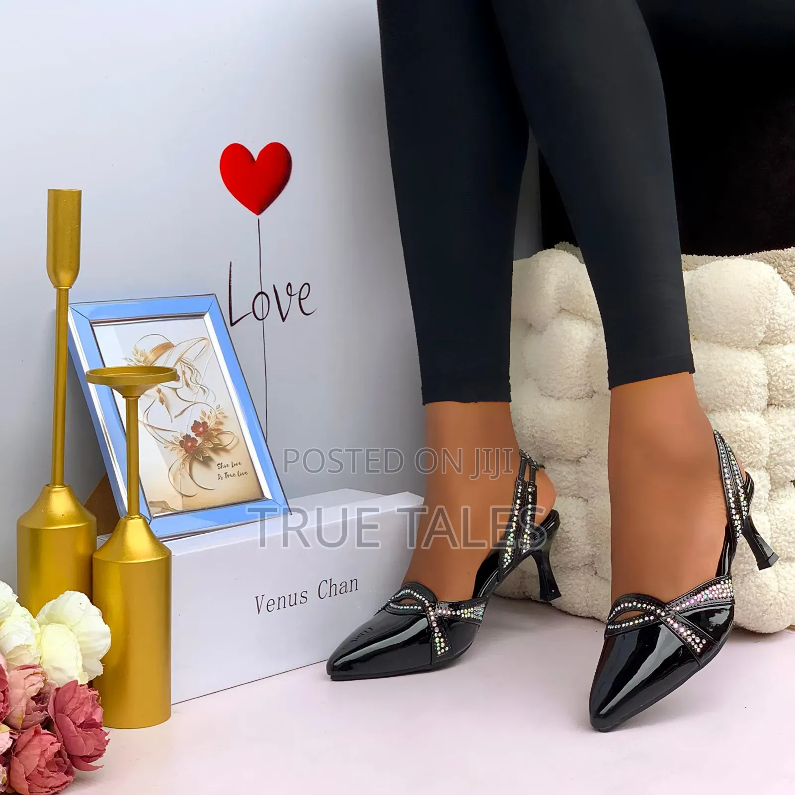 Chic Embellished Moderate Heels Sling Back Party Sizes 37-43 #Iys