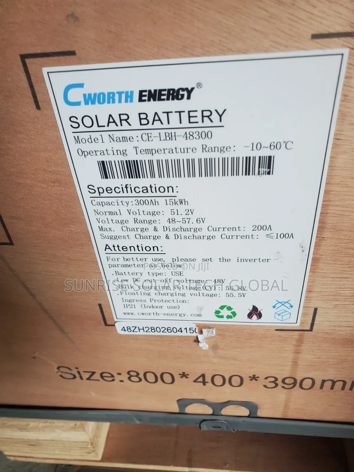 15kwh Cworth Lithium Battery 48v New Model