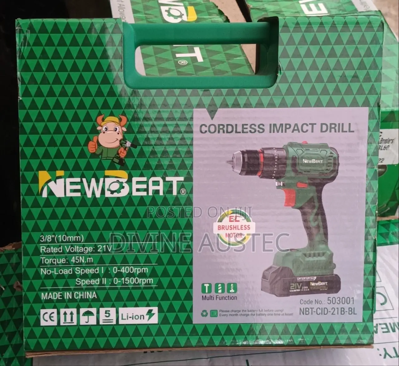 Cordless Impact Drill 10mm Brushless