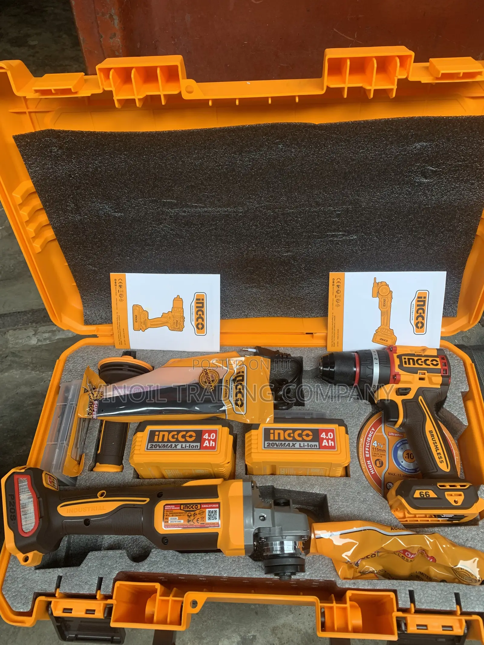 Ingco 20v 2-Piece Cordless Combo Kit