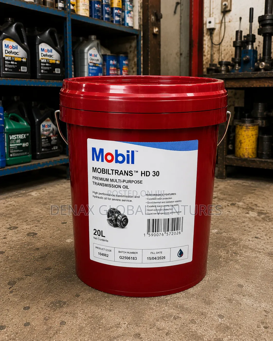 Mobiltrans Hd 30 Hydraulic Transmission and Drivetrain Oil 20l