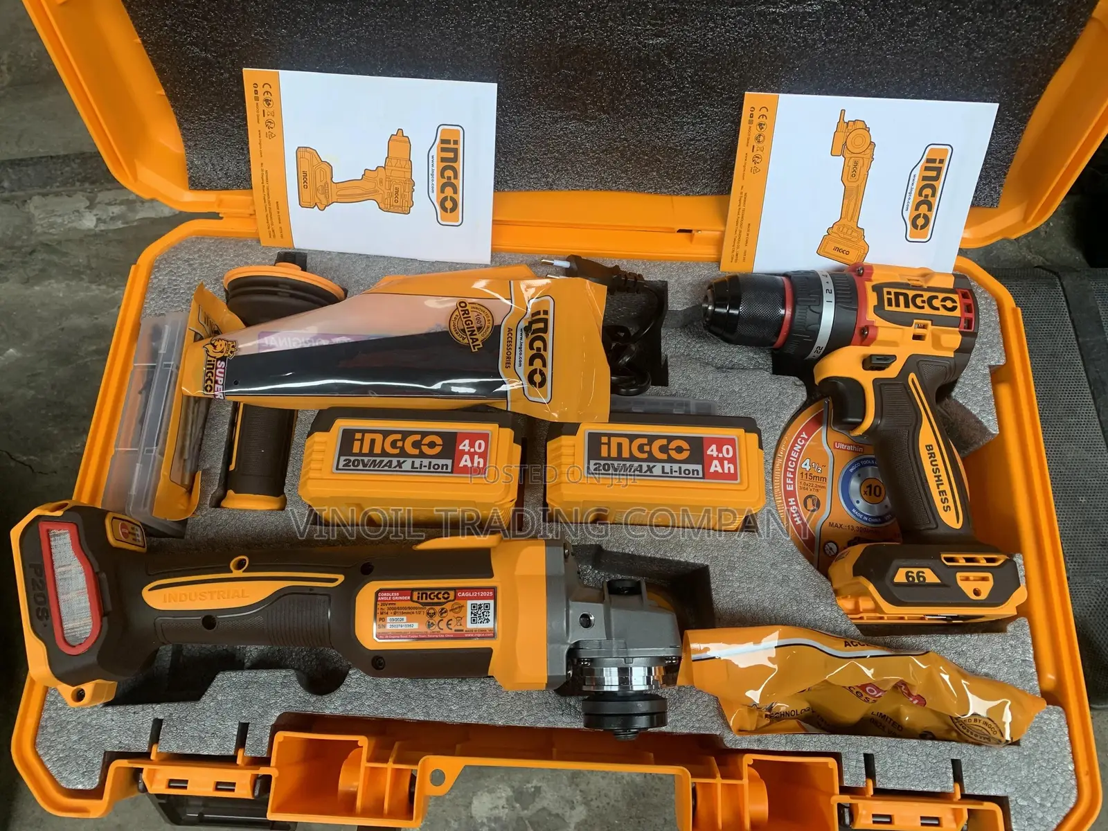 Ingco 20v 2-Piece Cordless Combo Kit