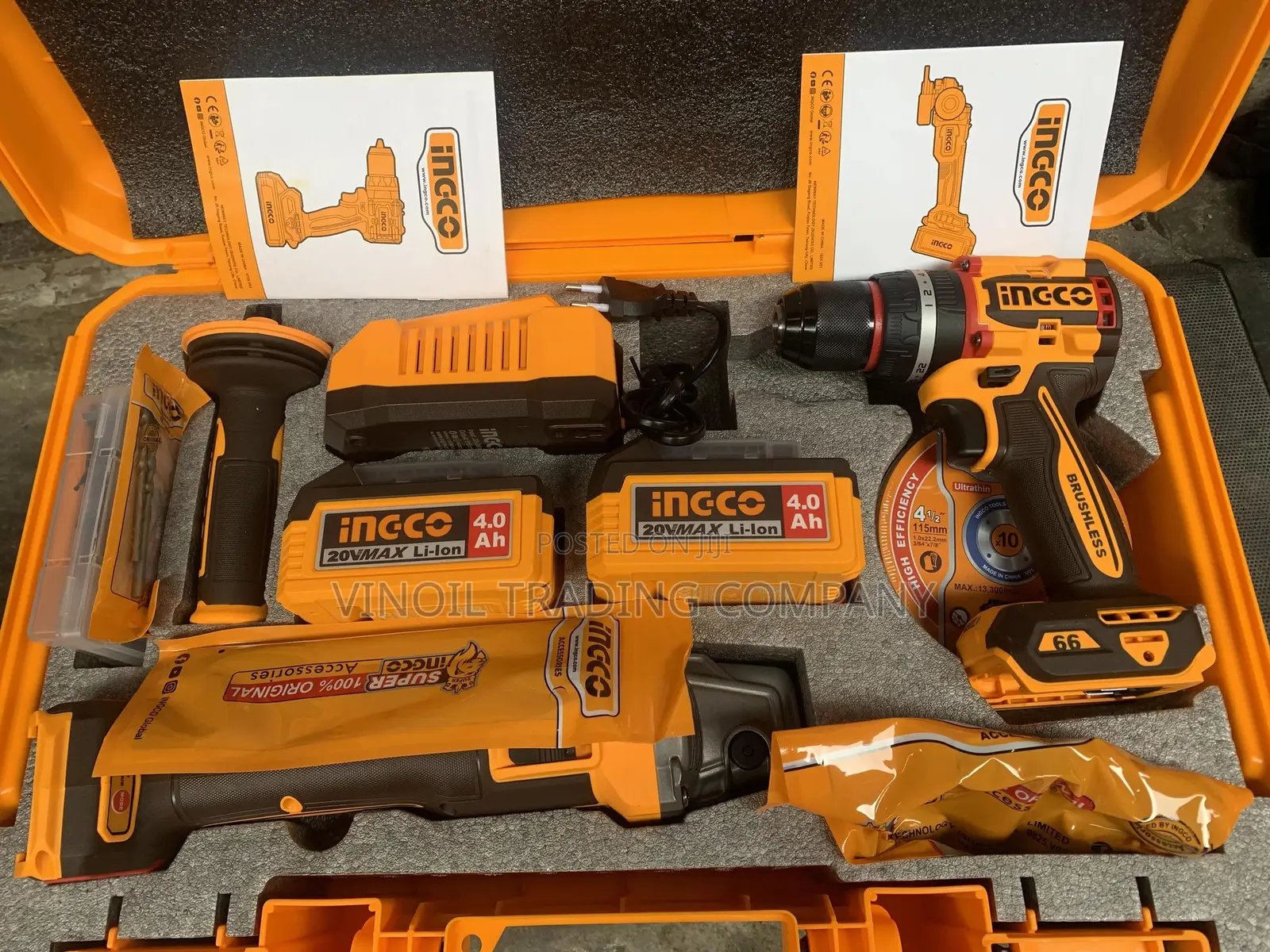 Ingco 20v 2-Piece Cordless Combo Kit