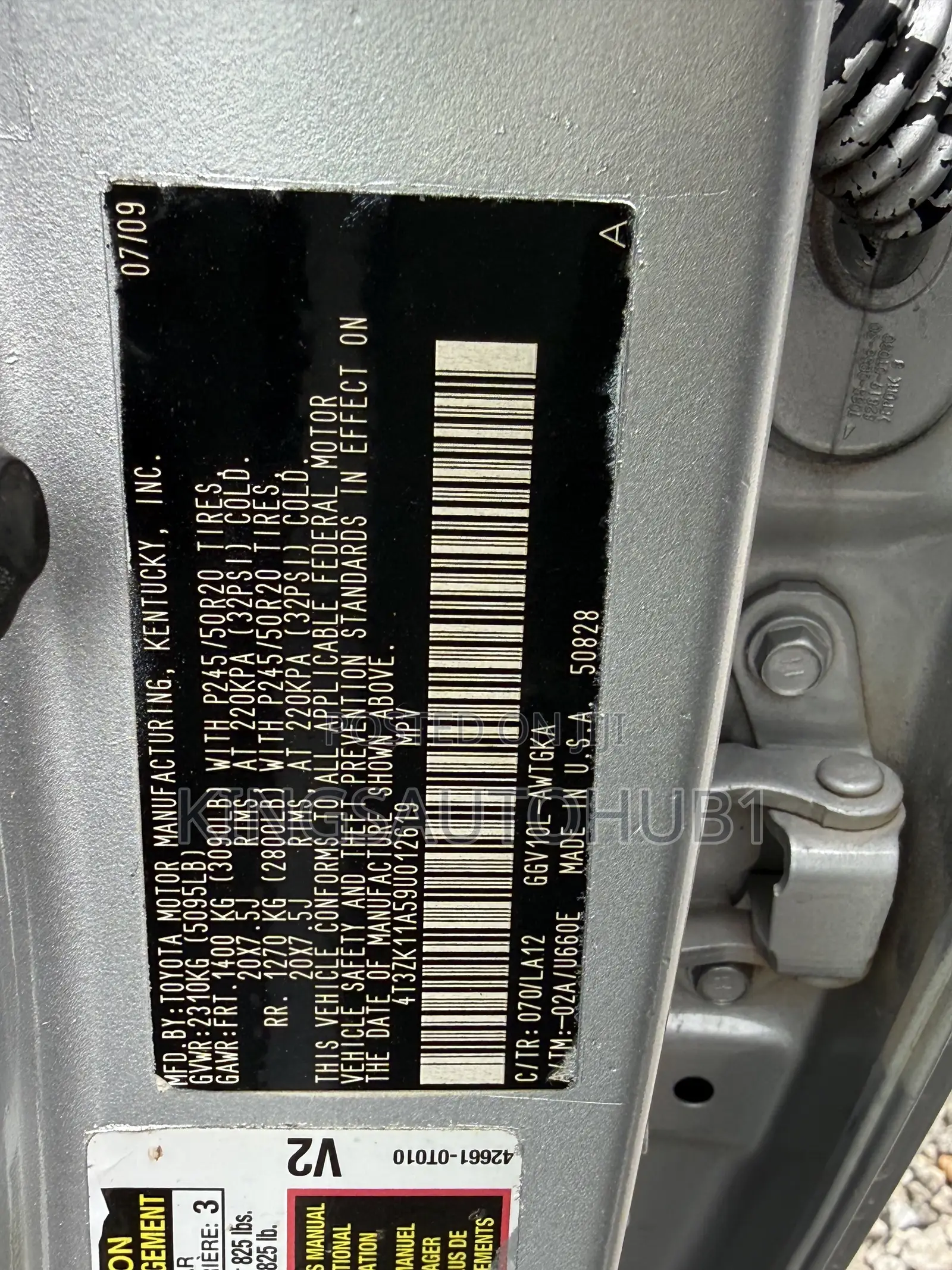 Toyota Venza V6 2010 Silver