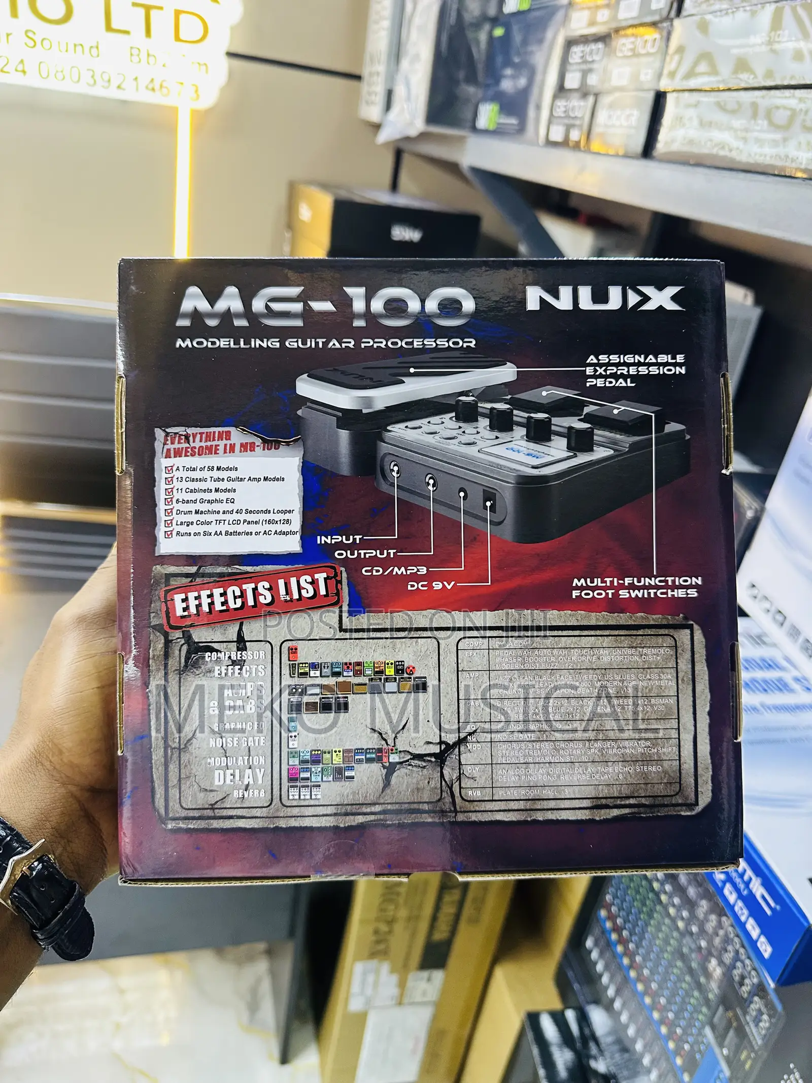 100 Guitar Processor Effect Pedal