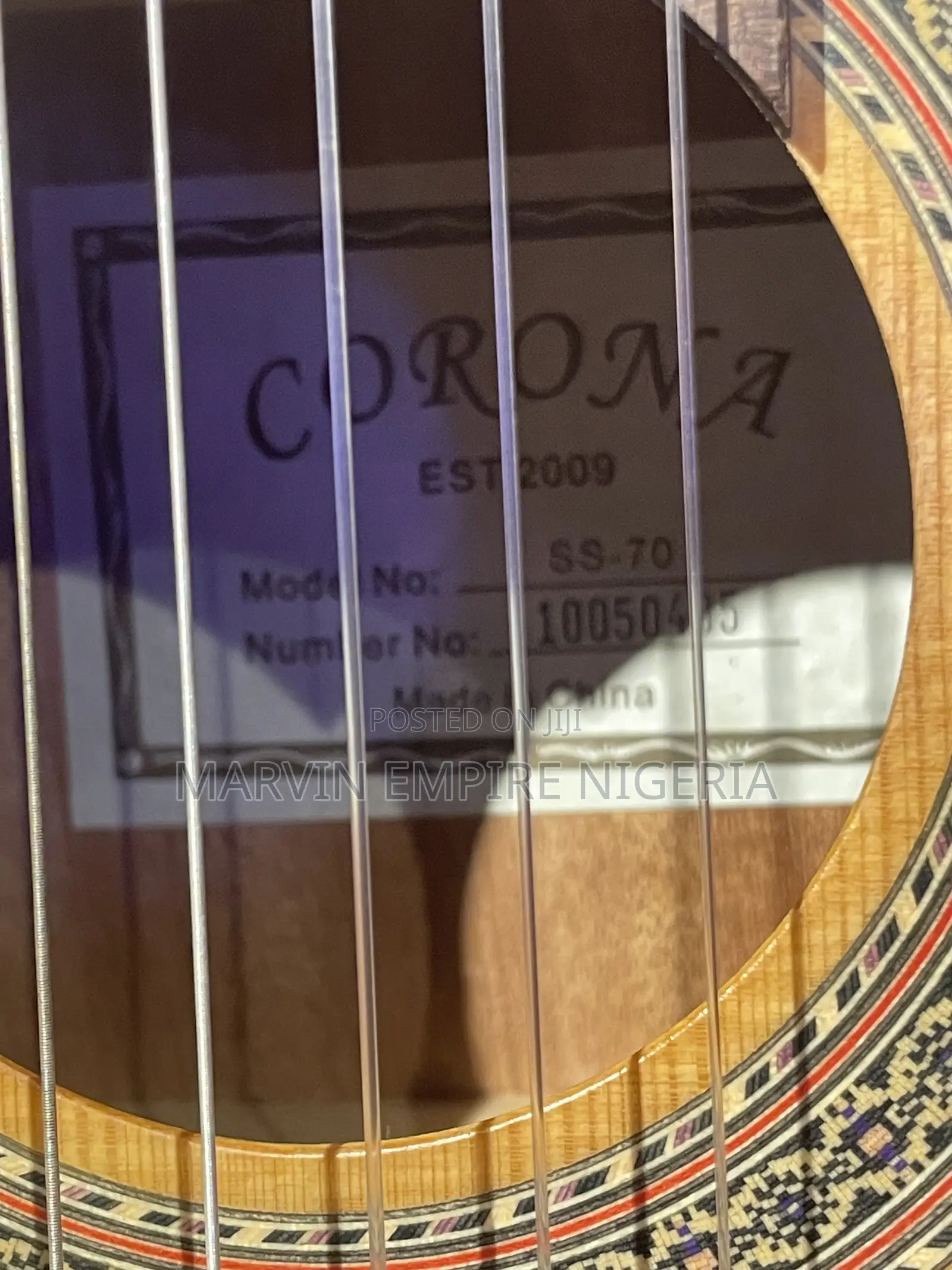 Original Portable Corona 39" Ss-70 Classical Nylon Guitar Wit Free Bag